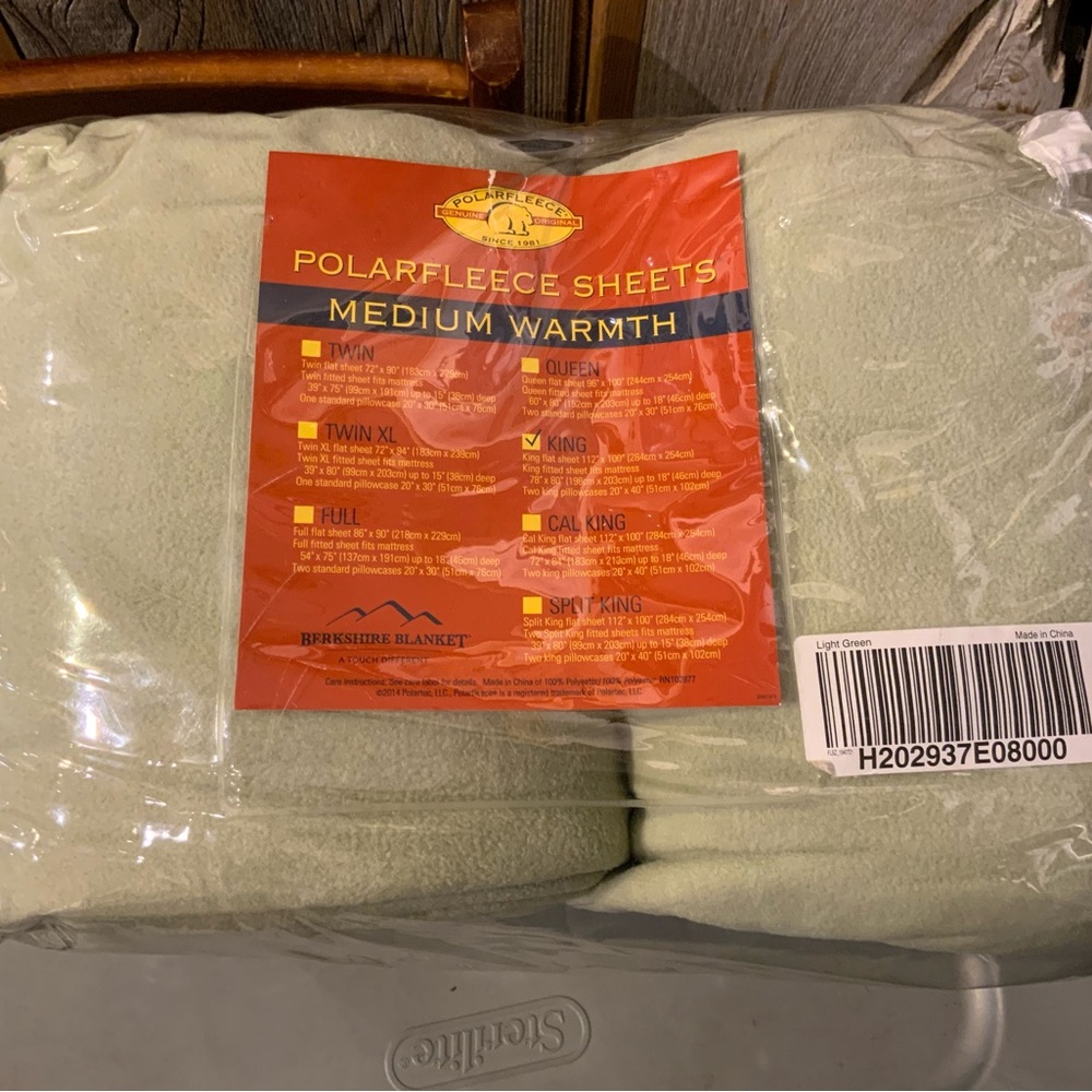 PolarFleece Sheets - Calming Green King Size